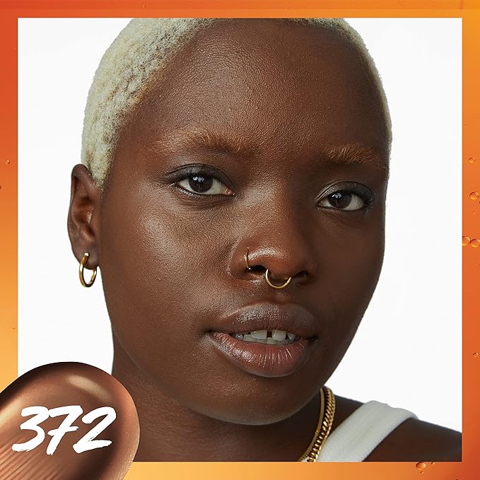 Maybelline Super Stay Up to 24HR Skin Tint, Radiant Light-to-Medium Coverage Foundation, Makeup Infused With Vitamin C, 372, 1 Count