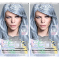 L'Oreal Paris Feria Multi-Faceted Shimmering Permanent Hair Color, 411 Sapphire Smoke (Smokey Blue), Hair Dye Kit, Pack of 2
