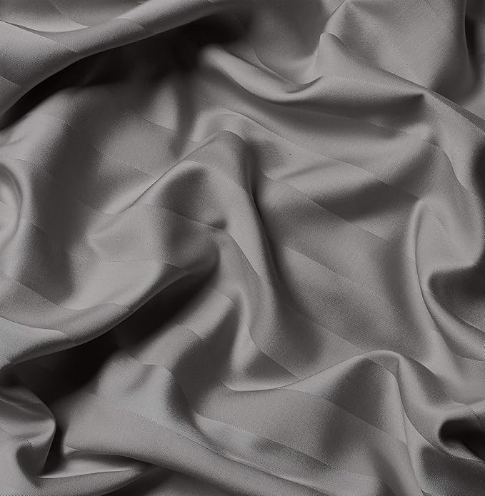 King Pillowcases by Pure Bamboo, Genuine 100% Organic Viscose Derived from Bamboo, Luxuriously Soft & Cooling, Double Stitching, Envelope Closure (2 King Pillowcases, Jacquard Stone)