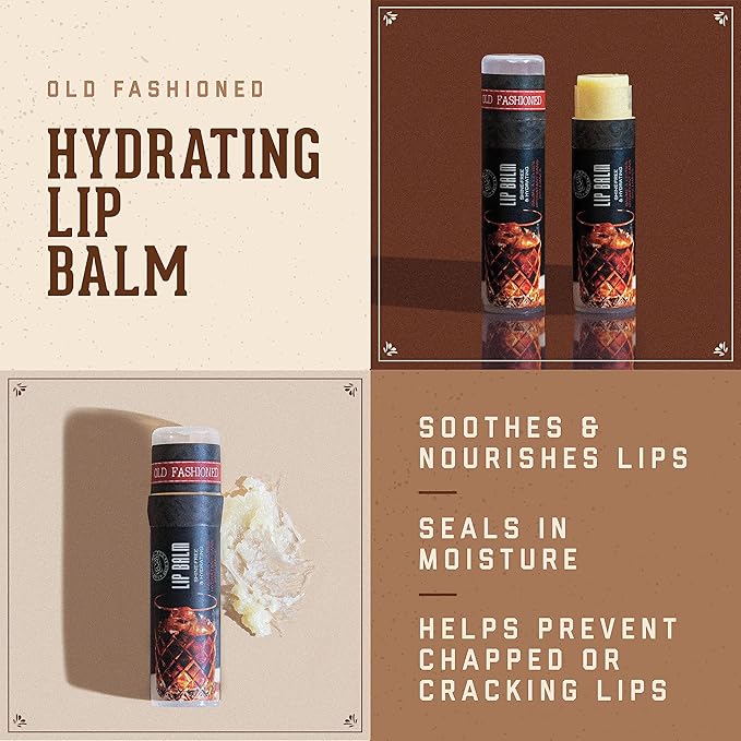 18.21 Man Made Lip Balm - Original Old Fashioned Flavor, Lip Protectant Hydrates & Moisturizes with Beeswax, Cocoa Butter & Vitamin E