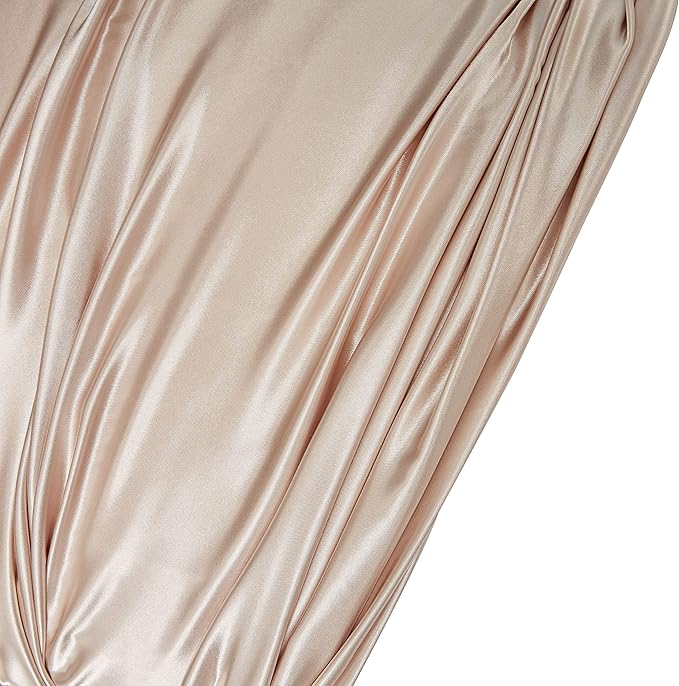 Taupe Satin Pillowcase Queen Size Set of 2 for Hair and Skin,Taupe Silk Pillowcase Breathable Pillowcase with Envelope Closure