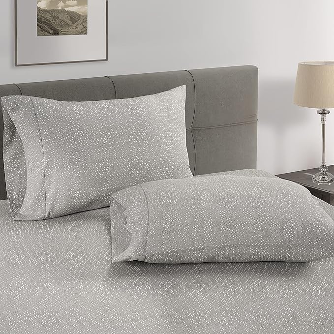 Lane Linen 100% Organic Cotton King Size Pillow Cases Set of 2 (20''x36''), Organic Cotton Pillowcases, King Pillow Cases Set of 2 Snowdrop