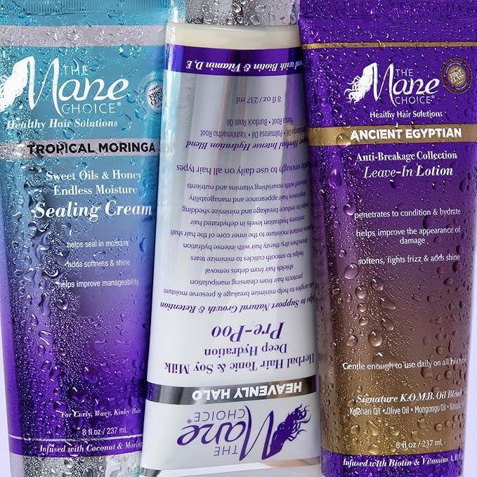 THE MANE CHOICE - Tropical Moringa Sweet Oil & Honey Endless Moisture Sealing Cream, 8 Ounce