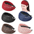 DORIS&JACKY Fashion 2.5 Inch Wide Lace Headbands Elastic Hairbands With Teeth Headwear Accessories For Women And Girls… (Wide Lace-5PCS)