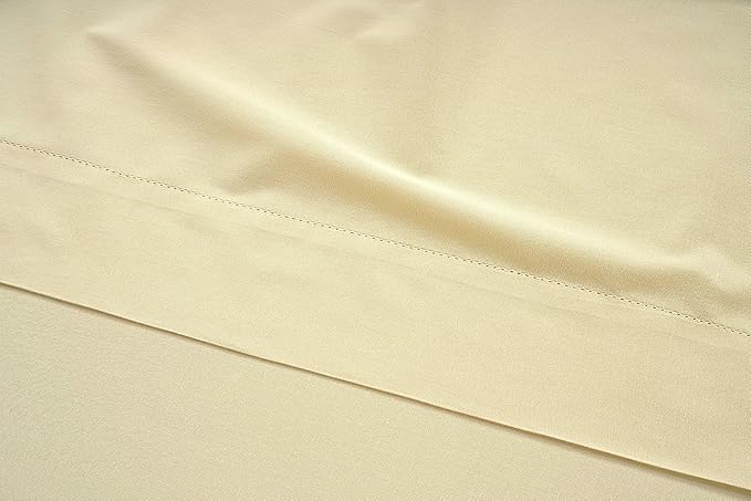 Lane Linen 100% Organic Cotton King Size Pillow Cases Set of 2 (20''x36'') Pure Organic Cotton Pillowcases Light Yellow