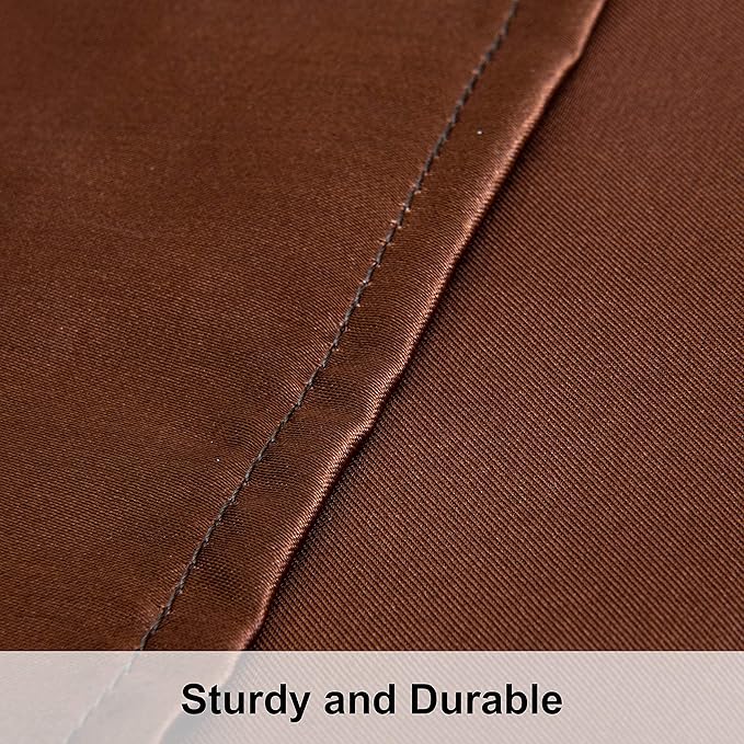 NTBAY 2 Pack Satin Queen Pillowcases for Hair and Skin, Luxurious and Silky Pillow Cases with Envelope Closure, 20x30 Inches, Brown