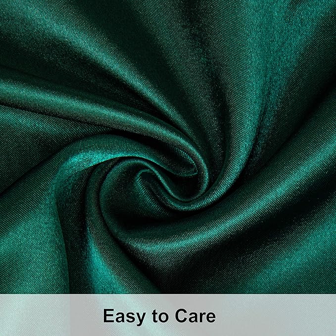 NTBAY Satin Body Pillowcase for Hair and Skin, Luxurious and Silky Pillow case with Envelope Closure, 20x54 Inches, Dark Green