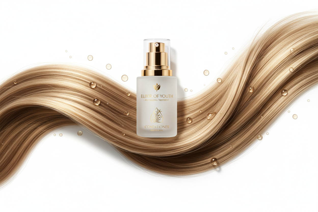 Deeply nourishes and detangles hair, reducing breakage and frizz. Helps improve manageability while adding smoothness and shine from root to tip. (make it real photo)